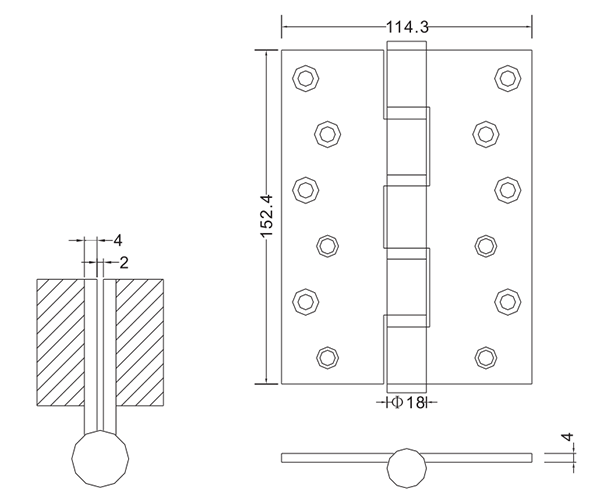 6×4,5×4-4bb оптовая продажа на заводе из нержавеющей стали, деревянные дверные петли, производитель оборудования 