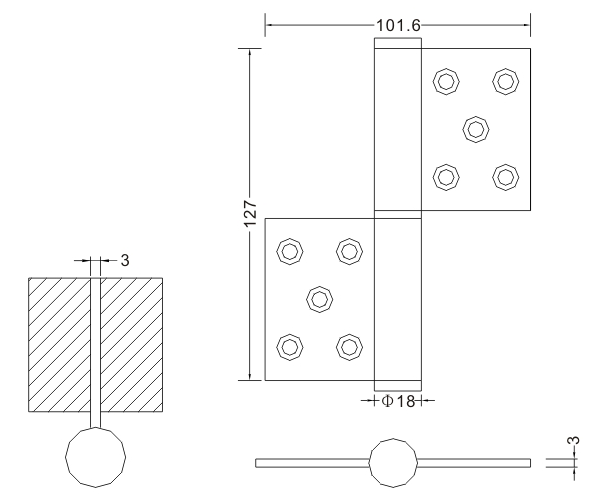 5×4×3 качественные атласные петли из нержавеющей стали с флагом деревянные дверные петли